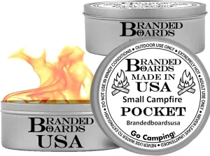 | Made in USA | Portable Mini Bonfire Campfire in a Can | Reusable & up to 5 Hours of Burn Time | Picnics Parties S'Mores Gifts Bushcraft Camping Survival Emergencies
