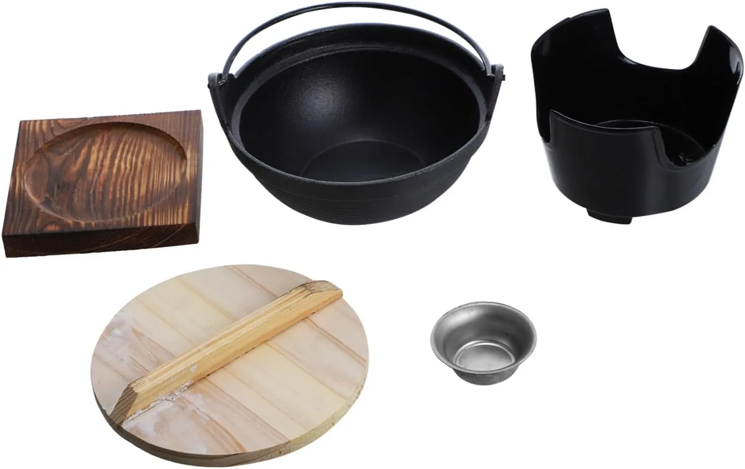 1 Set Pot Small Pot with Lid Non Stick Cookware Mini Oven Nabe Noodle Hot Pots Cast Iron Oven Barbecue Pot Hiking Cookware Multifunctional Pot Hot Pot Cast Iron Pot Casserole