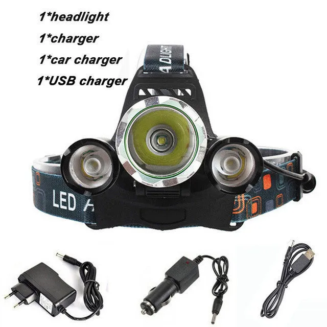 10000 LUMENS 4 MODES HEADLIGHT HEAD LAMP
