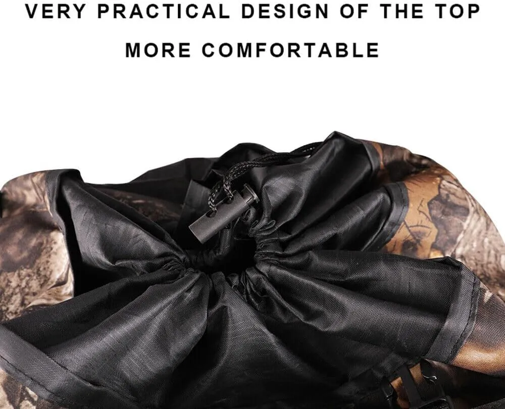 100L Camping Hiking Backpack, Large Military Tactical Backpack Waterproof Travel Daypack Survival Rucksack Bushcraft Backpack Lightweight Outdoor Camping Bag, Jungle Camouflage