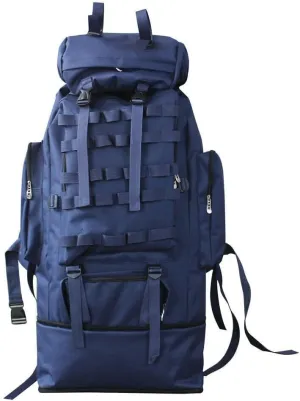 100L Camping Hiking Backpack, Large Military Tactical Backpack Waterproof Travel Daypack Survival Rucksack Bushcraft Backpack Lightweight Outdoor Camping Bag, Navy Blue