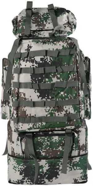 100L Camping Hiking Backpack Waterproof Military Tactical Backpack Sports Survival Backpacks for Traveling and Hiking (Jungle Camo)