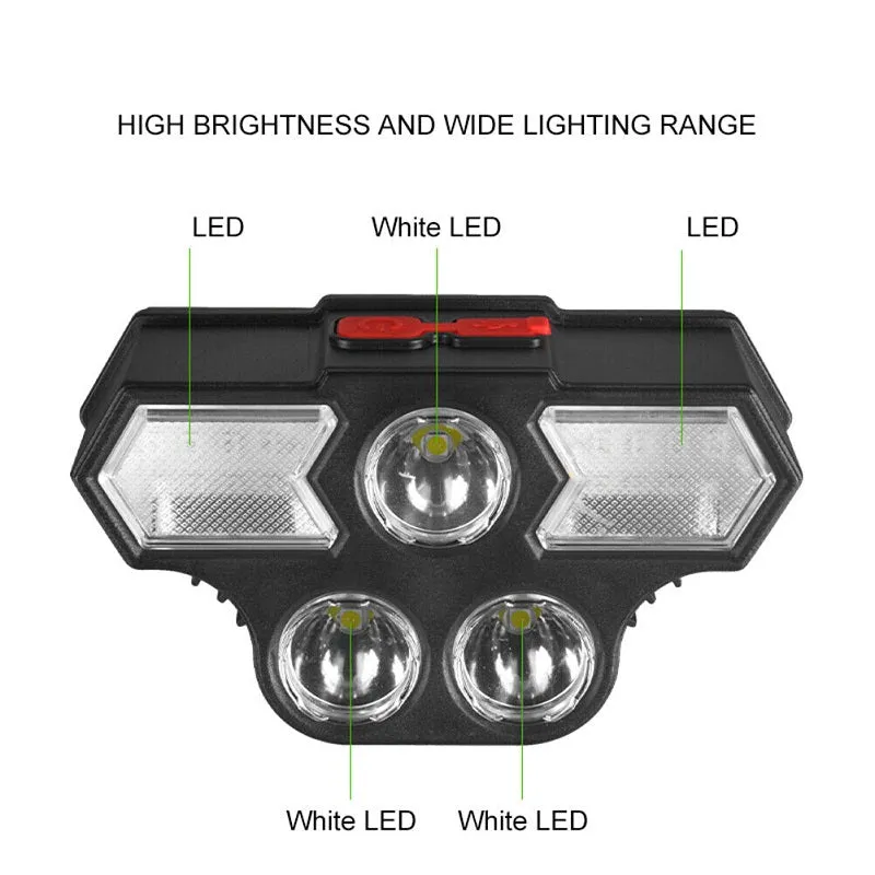 11 LED USB Rechargeable 4 Lighting Modes 800mah Headlamp