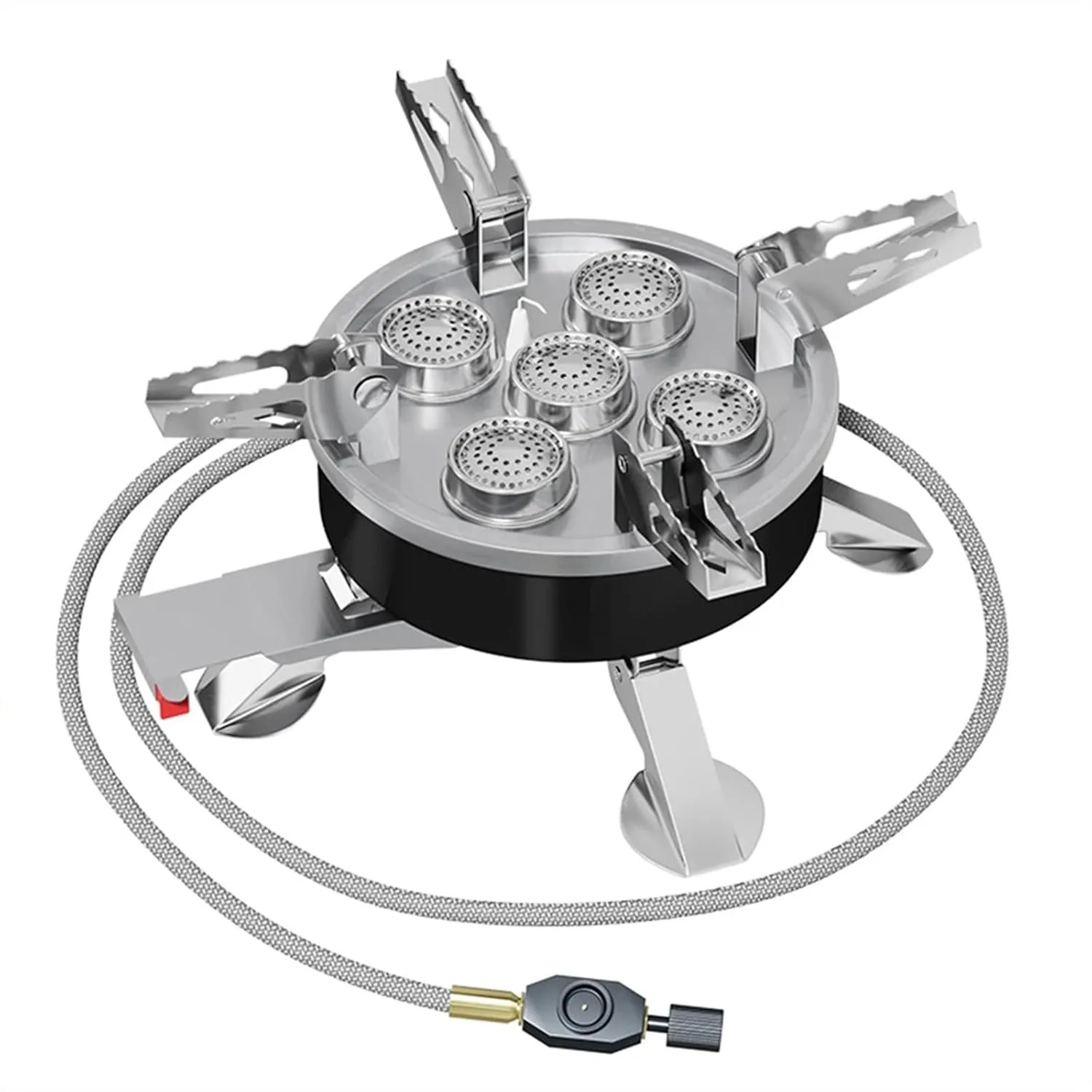 11800W Camping Gas Stove Portable Outdoor Folding Stove Outdoor Hiking BBQ Travel Cooking Grill Gas Stove Gas with Storage Bag