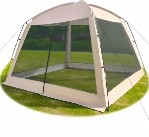 12' X 12' Screen Tent,Camping Tent 8-10 Person, Easy Set Up Mesh Tent,Instant UV Resistant Sun Shelter for Garden, Patio, Backyard,Backpacking Tents for Family Picnic and Hiking