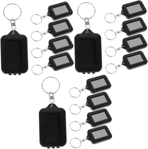 15pcs Portable Solar Charging Led Keychain Flashlight Compact Convenient Keychain Light for Camping Hiking Emergency Use High-Efficiency Solar Panels for Fast Charging