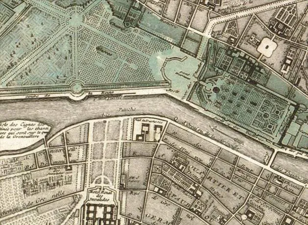 1740 Paris Historical Map