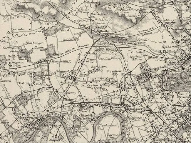 1886 London Historical Map