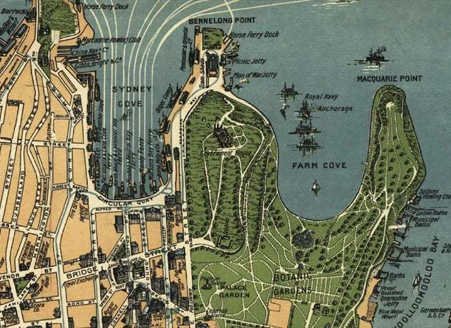 1909 Sydney Historical Map