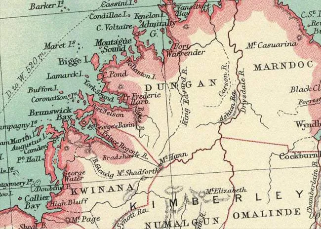 1922 Western Australia Historical Map