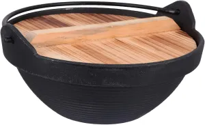 1set Outdoor Cast Iron Hot Pot Portable Japanese-style Single Serving Cooking Pot with Lid for Camping Hiking and Picnics and Lightweight Cookware