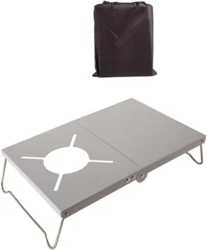 1set Portable Folding Table for Camping Lightweight Edges Design for Picnics and Outdoor Activities Silver Finish