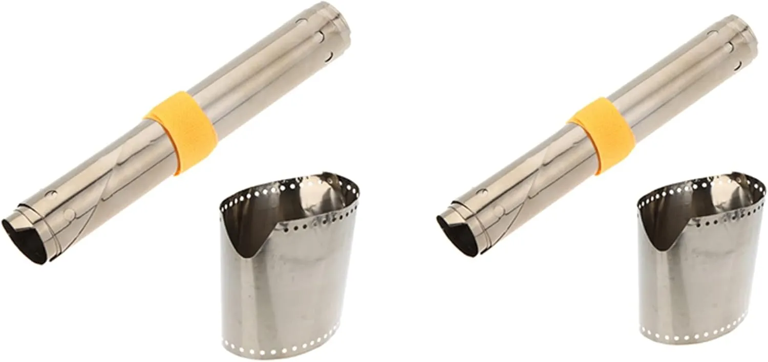 2 Set Pure Titanium Camping Stove Camping Stove Wind Screen Outdoor Gas Stove Windproof Windshield,19cm & 15cm
