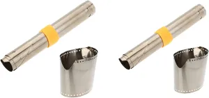 2 Set Pure Titanium Camping Stove Camping Stove Wind Screen Outdoor Gas Stove Windproof Windshield,19cm & 15cm