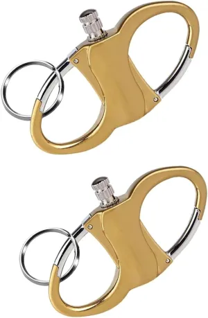 2025 New Lighter Key Chain, Metal Match Keychains, Novelty Keychain Lighter for Release, Gift for Men Women, Outdoor, Camping, Car, Home, Emergency Use (Gold*2)