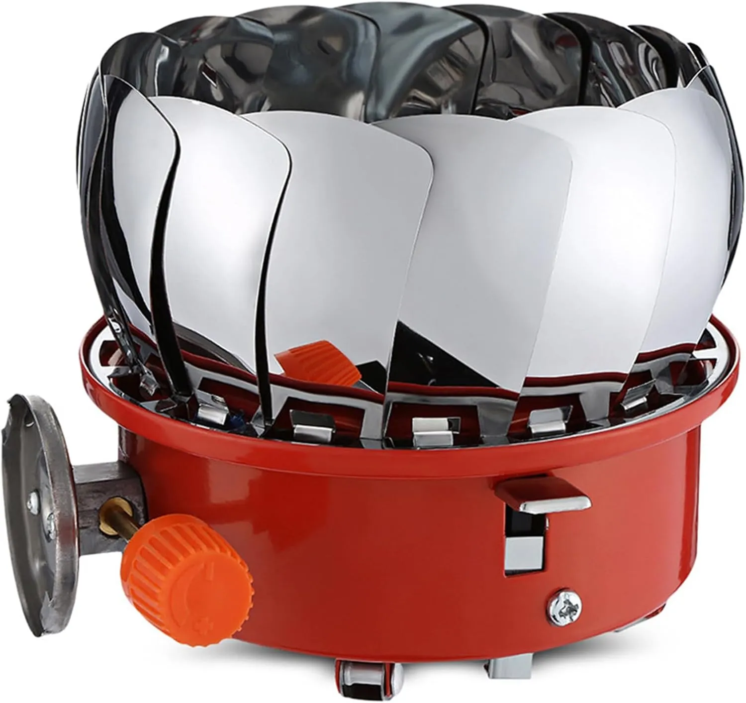 2Collapsible Bracket Camp Stove, Windproof Ultralight Camping Outdoor Mini Gas Stove, Portable Gas Tank Cassette Gas Lotus Stove, Adjustable Firepower Cooking Accessory, for Outdoor Camping Barbecue