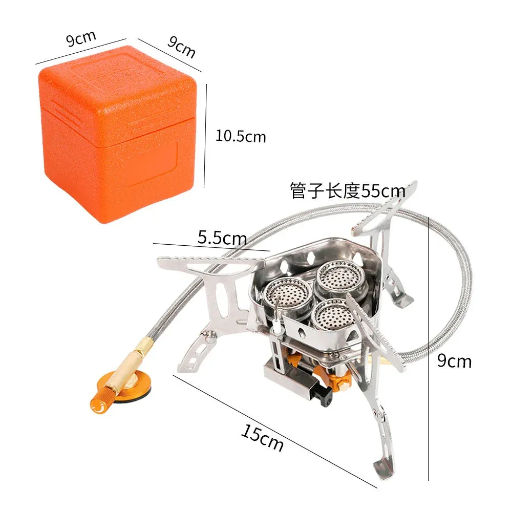 3 Heads Gas Stove Tourist Camping Burners