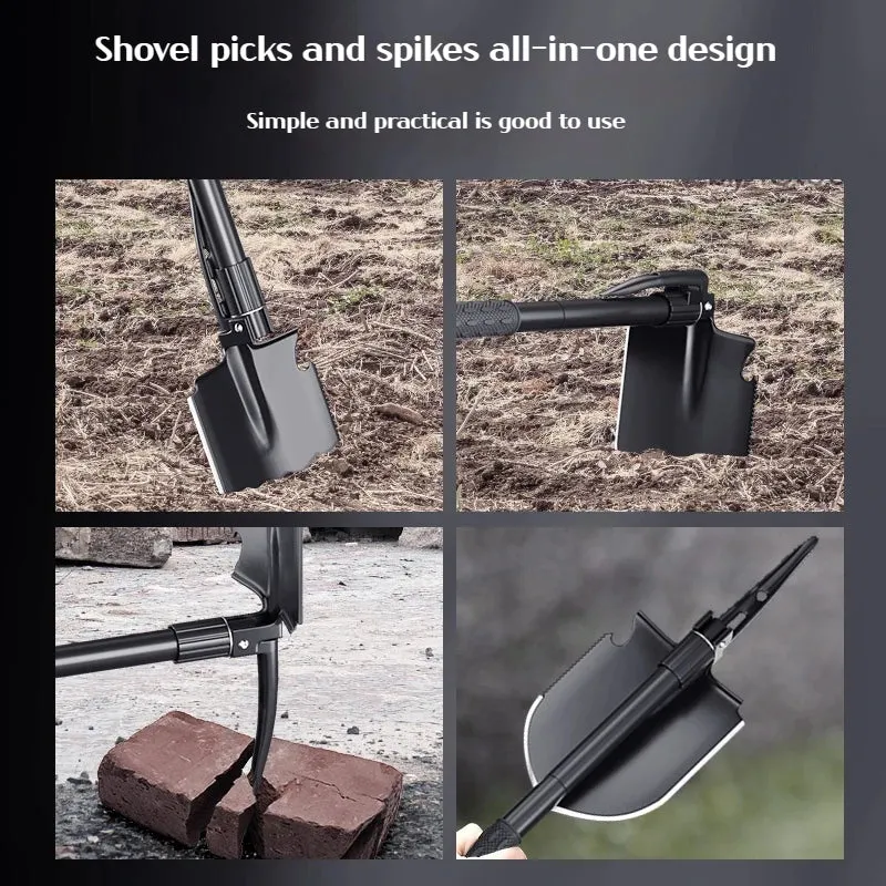 3-in-1 Survival Shovel: Camping, Fishing, and More