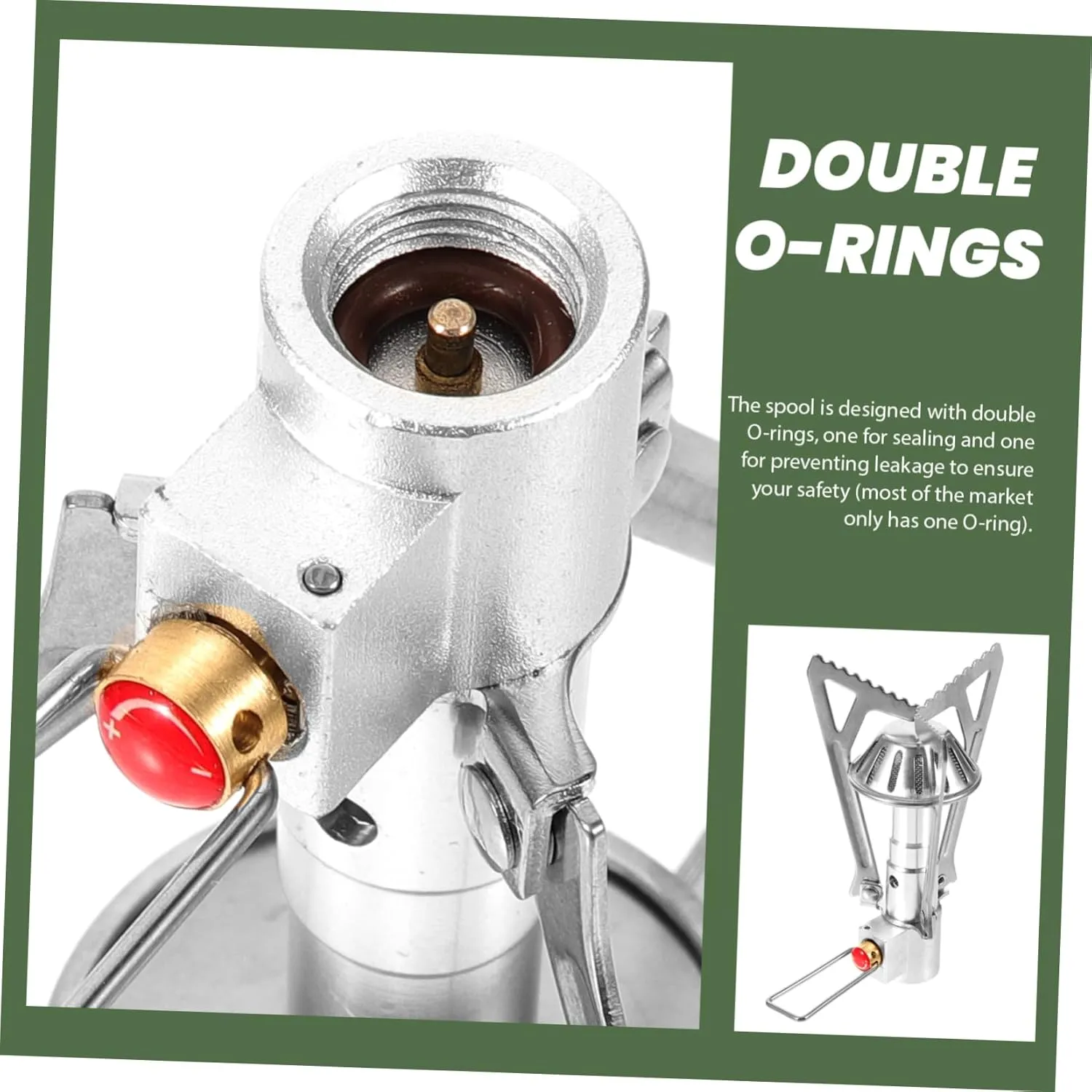 3 Pcs Camping Stove 17g Gas Folding Picnic Stove Gas Cooker Stainless Steel Leak Proof and Durable