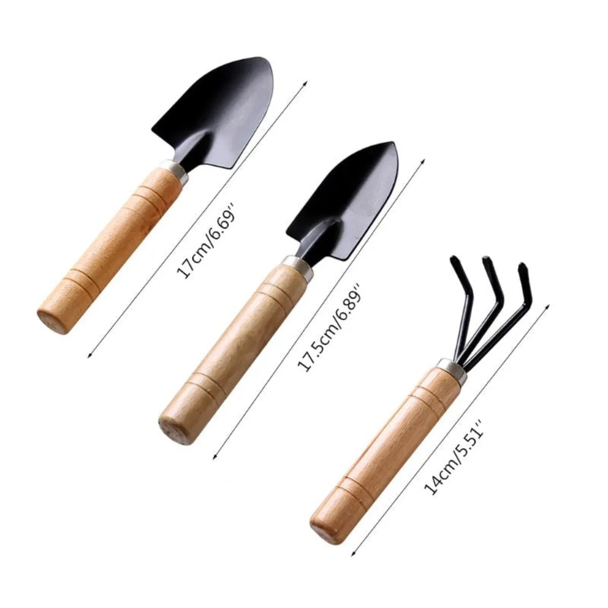 3-Piece Compact Gardening Tool Set