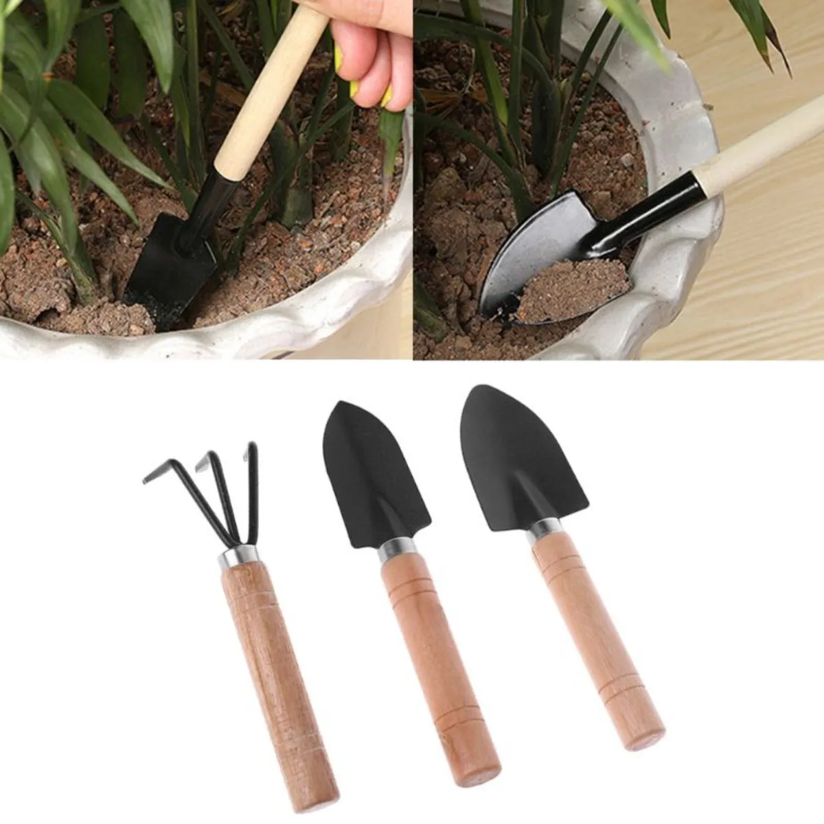 3-Piece Compact Gardening Tool Set