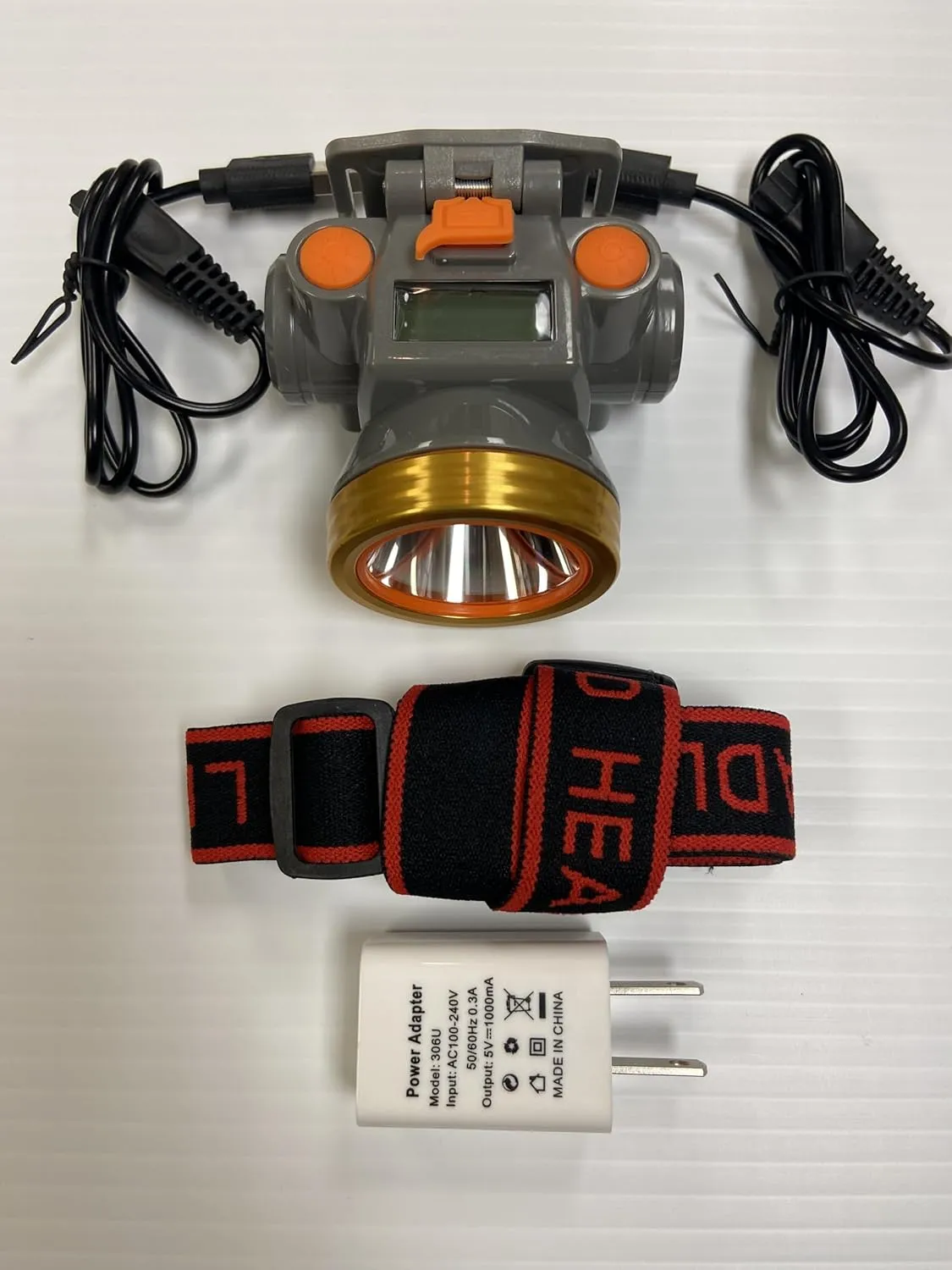 3 Watt Display Headlamp Vapor Trail Outdoors, Small weighs 4 ounces, Gray