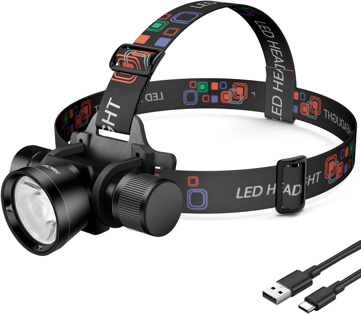 3000 Lumens Super Bright Diving Headlamp IP68 Waterproof Dive Flashlight Rechargeable Underwater Headlight with 3 Modes Perfect for Scuba, Night Snorkeling and Underwater Exploration