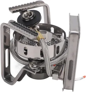 3240W Wind Camping Gas Stove, Portable Backpack Stove with Vertebral Design, Wind, Electronic Lighter, Shared Type, Ideal for Outdoor Cooking Picnic