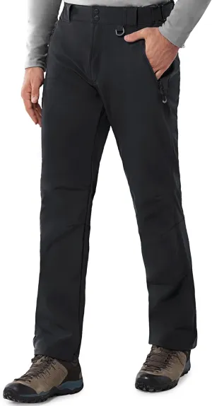 33,000ft Men's Winter Snow Ski Fleece Lined Pants Warm Waterproof Softshell Insulated for Snowboard Outdoor Work Hiking