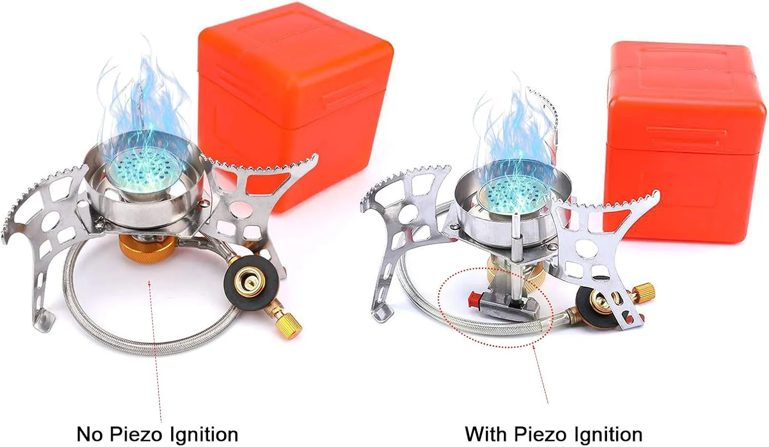 3900W Portable Gas Stove Split Gas Furnace Outdoor Camping Stove Piezo Ignition Stove/Manual Ignition Stove
