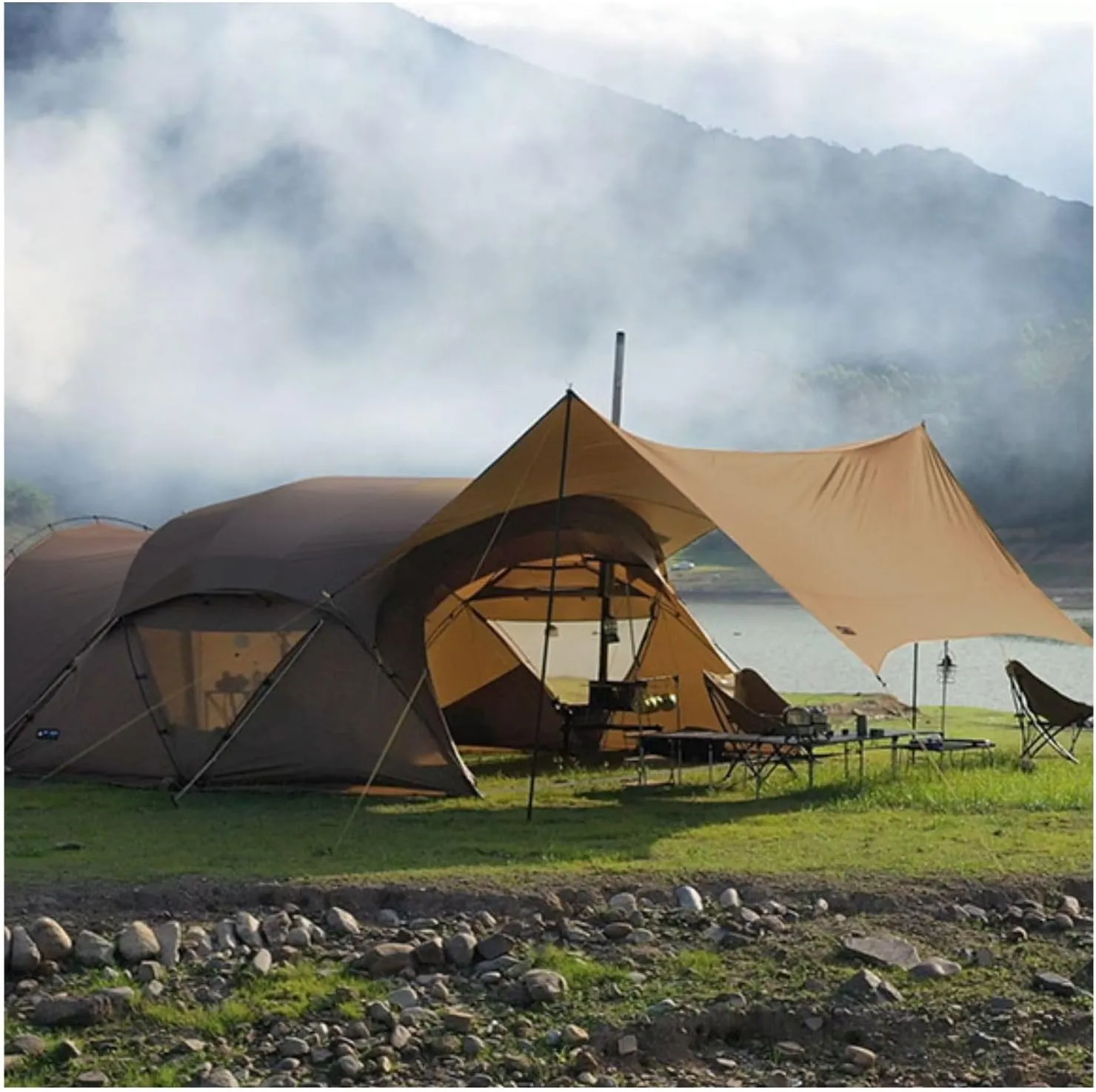 3F UL Gear JIACHONG16 beetle16 6-10 Person Waterproof Outdoor Large Camping Tent, Easy Set up&Portable Dome Tent with Mesh Windows