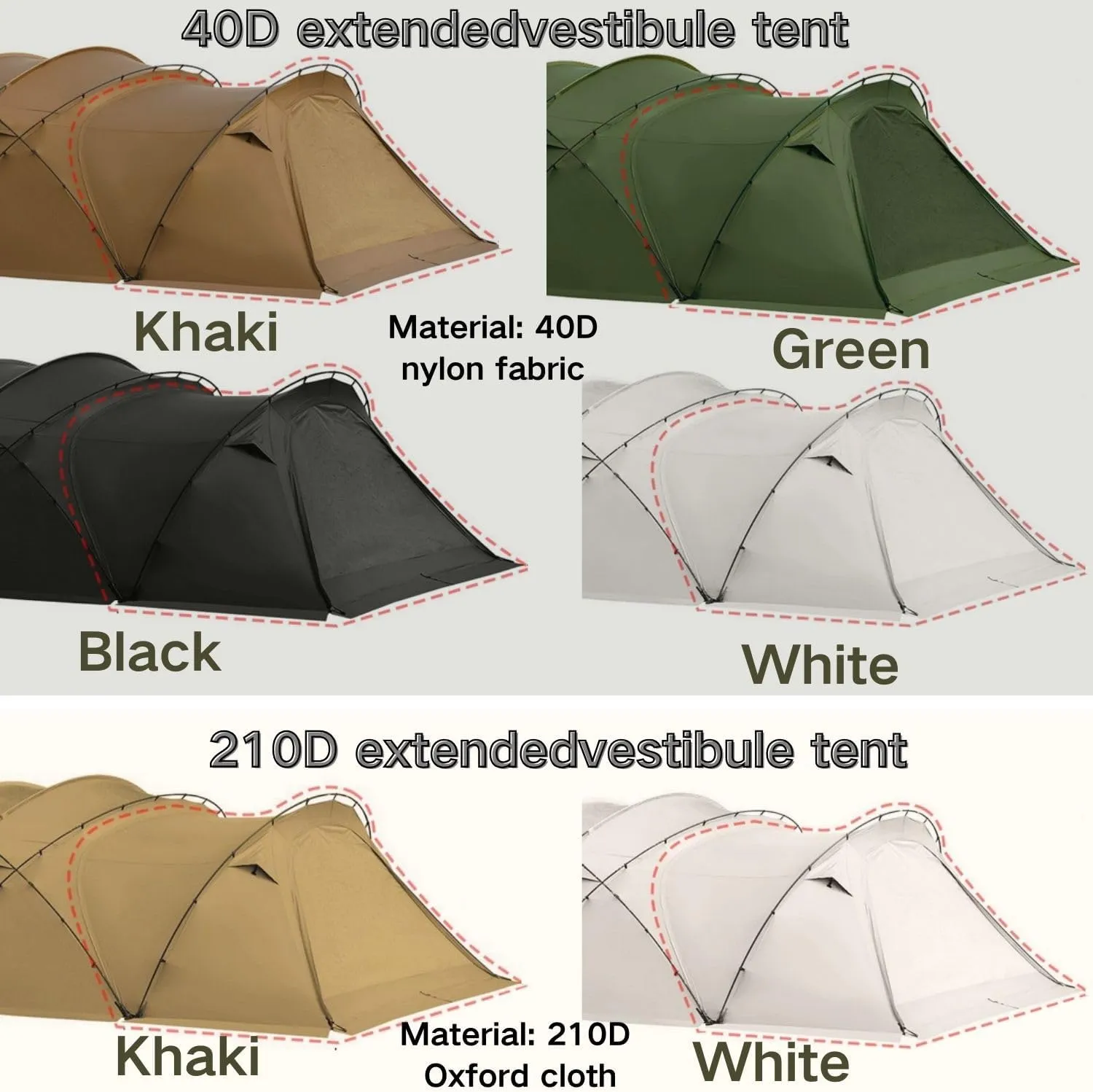 3F UL Gear JIACHONG16 beetle16 6-10 Person Waterproof Outdoor Large Camping Tent, Easy Set up&Portable Dome Tent with Mesh Windows