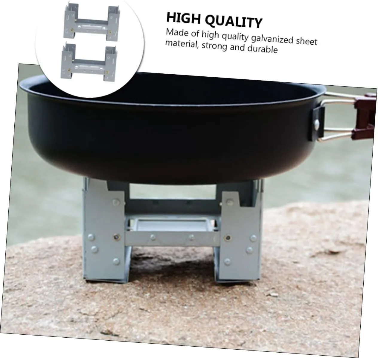 4 Pcs Folding Stove Foldable Wood Burning Camp Mini Backpacstove Cookware Camping Stove/Sier*3Pcs/9.8 * 7.5Cm*3Pcs
