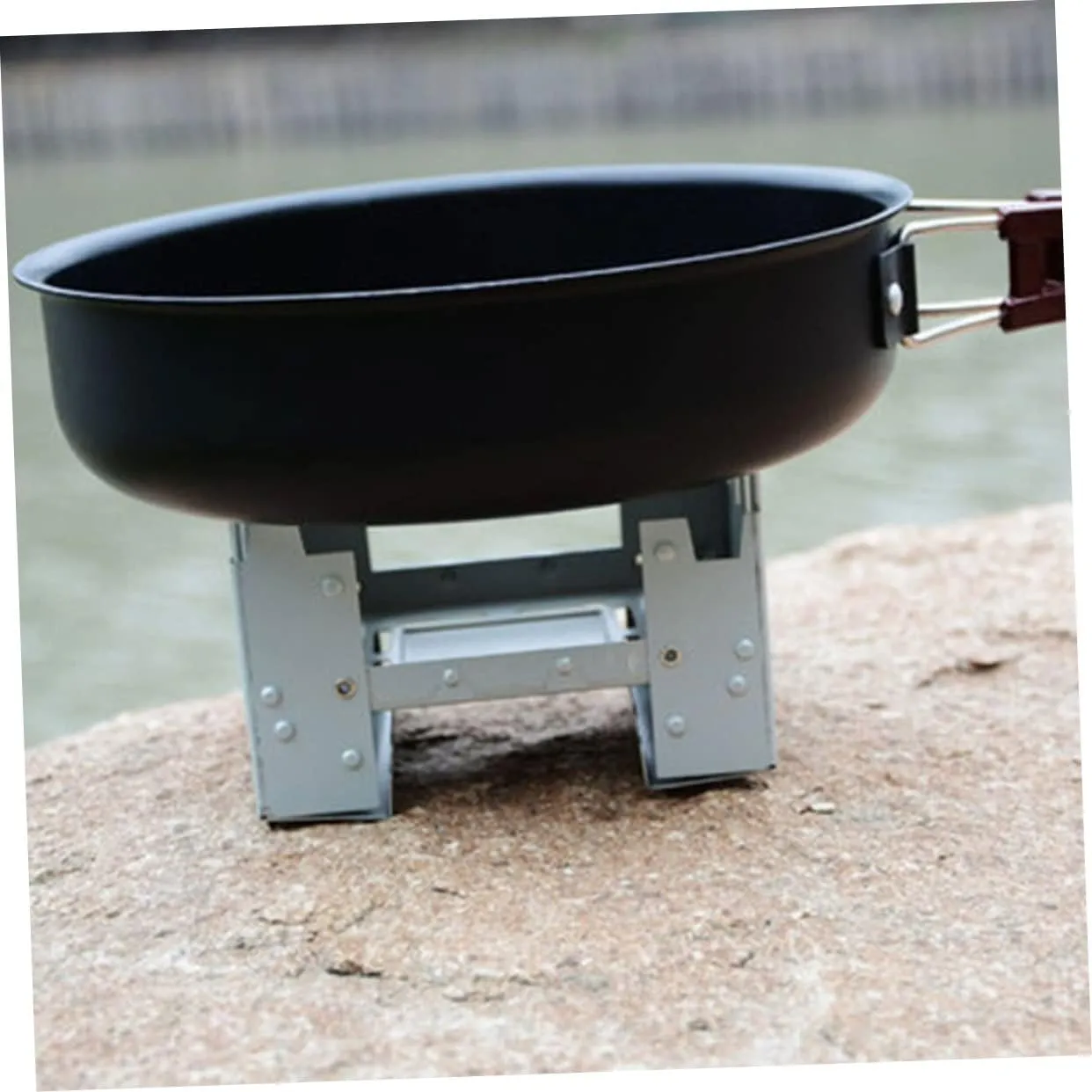 4 Pcs Folding Stove Foldable Wood Burning Camp Mini Backpacstove Cookware Camping Stove/Sier*3Pcs/9.8 * 7.5Cm*3Pcs