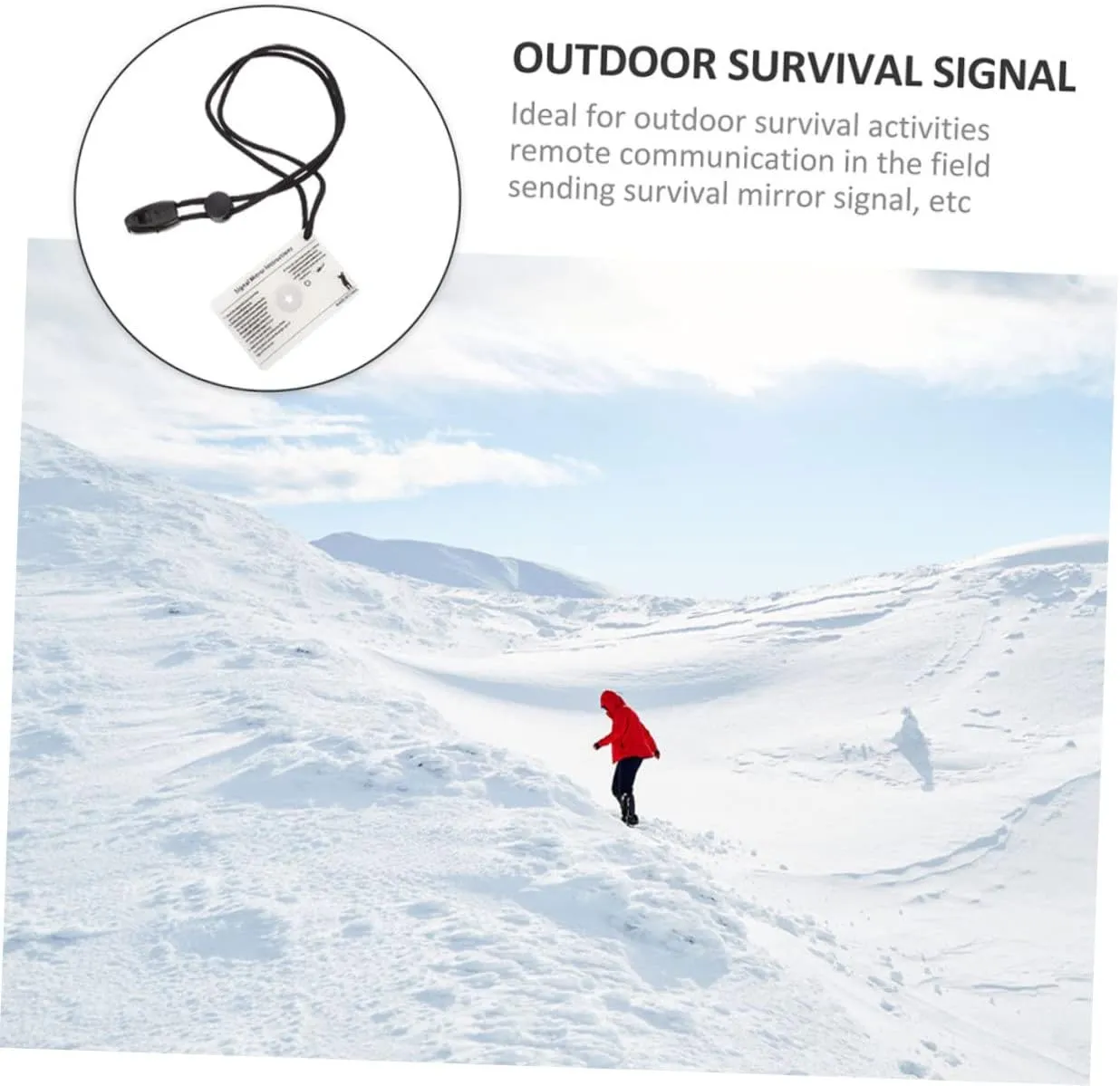 4 Pcs Signal Mirror Camping Emergency Mirror Camping Mirror Marine Camping Supplies Camping Water Bottle