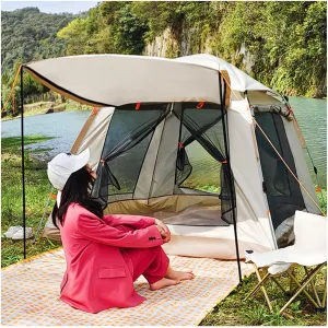 4-Person Waterproof Camping Tent, Spacious Lightweight, Durable, Easy Setup for Hiking, Backpacking, Family Camping
