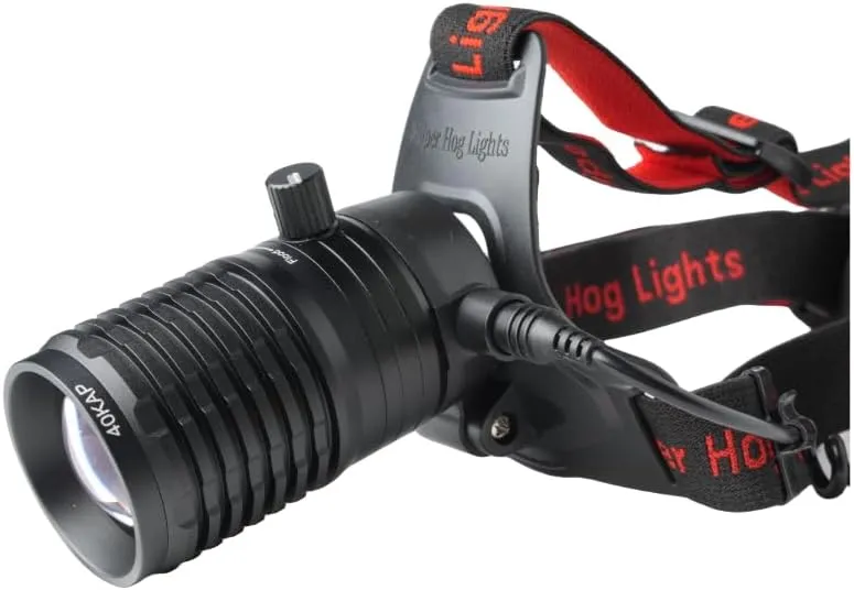 40KAP Headlamp Package with Red LED Light Module, Adjustable Beam Brightness, Long Range Red Headlamp Light for Night Time Predator, Hog and Coyote Hunting