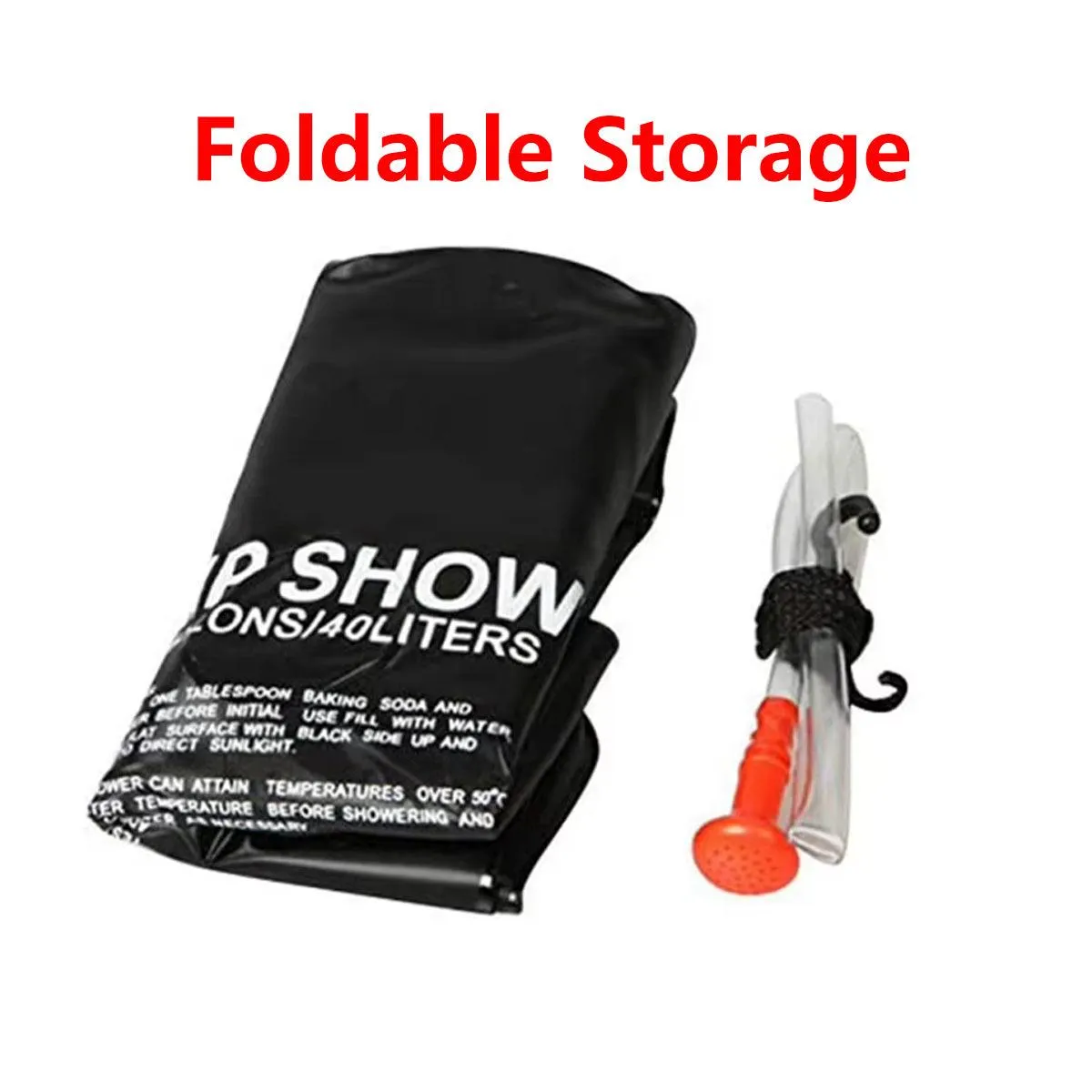 40L Portable Camping Shower Bag Outdoor Solar Heating Water Bag for Travel