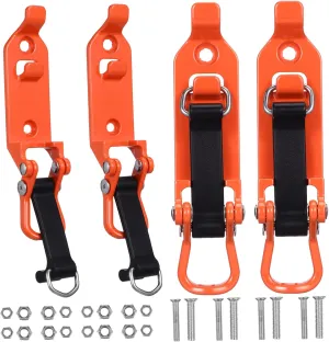 4pcs Shovel Holder Clamp Rack for Roof Rack Orange Shovel Mount Overlanding Gear Truck Accessories