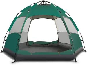 5-8 Large Tent Quick Setup Family Tent Outdoor Camping Tent Foldable Folding Tents Two Layer Backpack Tents Sunshade (Color : E) (E One Size) (Black O