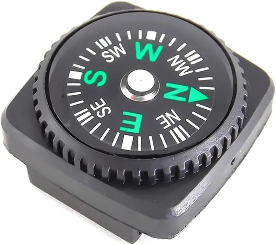 5pcs Watch Strap Button Compass for Bracelet, Survival Pocket Compass, Outdoor Hiking Camping Accessories