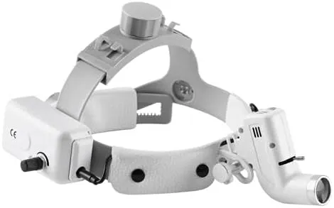 5W Adjustable Headband HeadLamp for Binocular Loupes Brightness Spot Lab Headlamp (Silver)