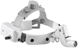 5W Adjustable Headband HeadLamp for Binocular Loupes Brightness Spot Lab Headlamp (Silver)