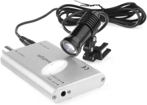 5W Brightness Adjustable Headlight Headlamp with Two Kinds of Clips for Binocular Magnifier Glasses Silver