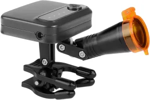 5W LED Headlight with Optical Filter Clip-on Type Two Magnetic Chuck Batteries Design Adjustable Brightness Headlamp for Any Binocular Loupes or Normal Glasses DY-015 Black