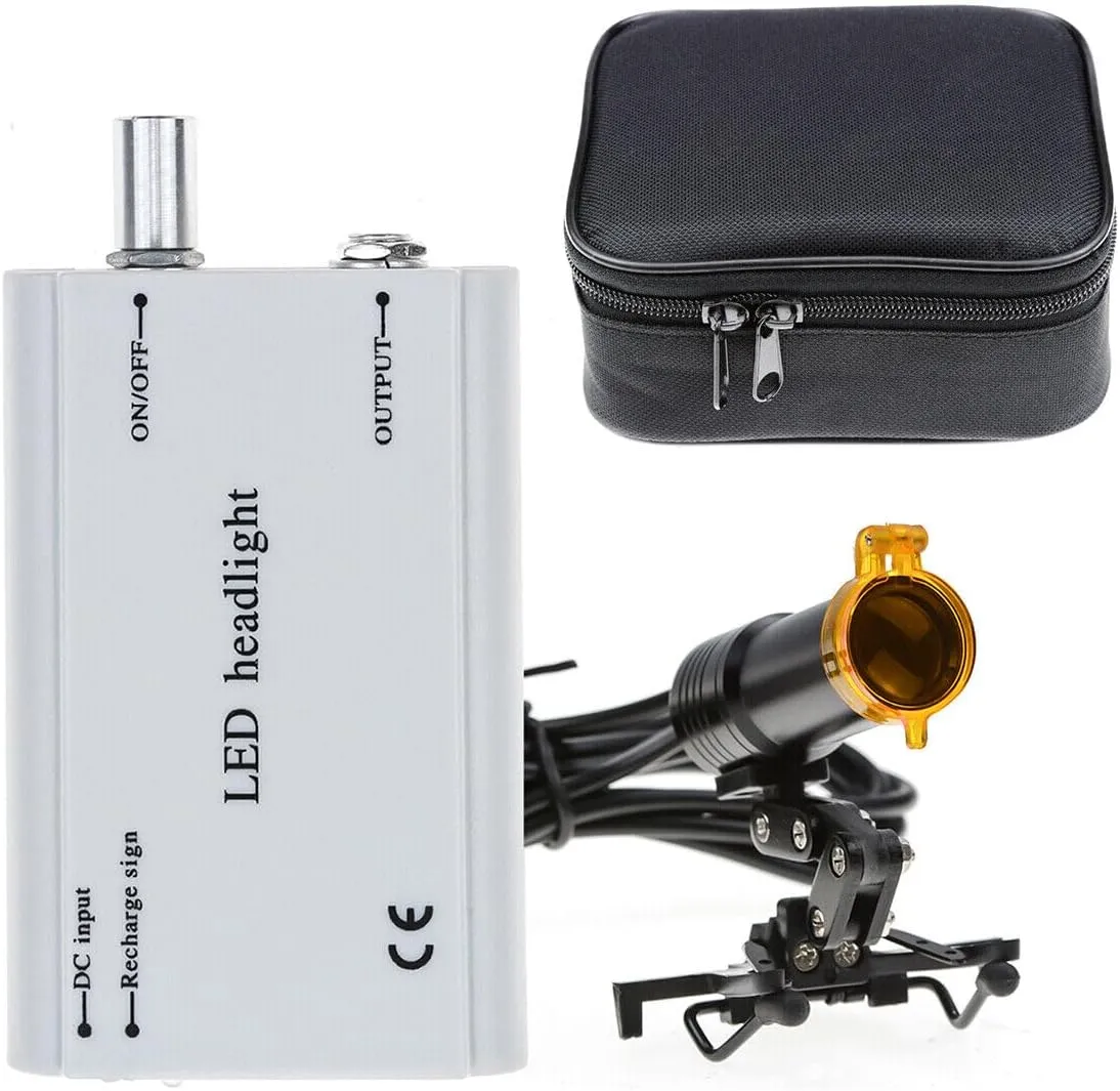 5w Portable LED Headlight for Magnifier Iron Clip LED Light headlamp with Filter Plastic Plug-in Battery