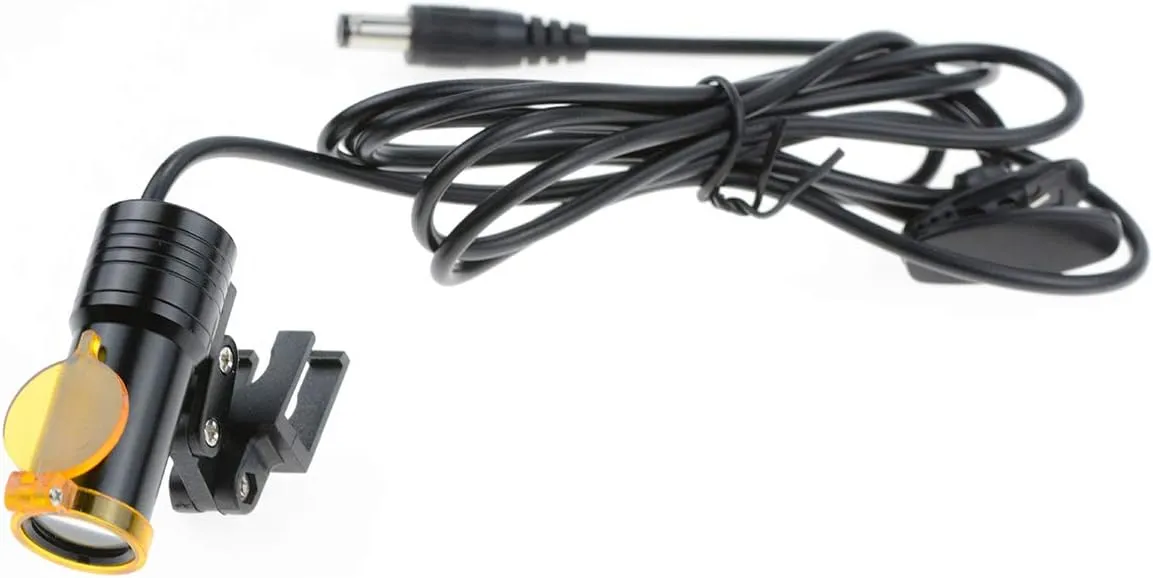 5W Wire Clip Headlamp no Battery no Plug Adjustable Filter for Lab Magnifier Magnification Loupe Binocular (Insert Clip)
