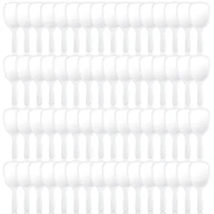 60 Pcs 7.08 x 3.14 Inch Hand Handheld Mirror with Handle Plastic Compact Travel Makeup Cosmetic Mirror Small Personal Portable Hand Held Mirror for Home Vanity Camping (White)