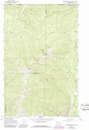 Abercrombie MTN WA topo map, 1:24000 Scale, 7.5 X 7.5 Minute, Historical, 1967, Updated 1986, 26.9 x 19.3 in