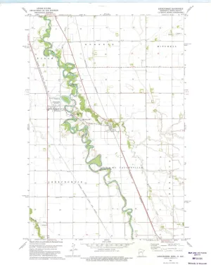 Abercrombie ND topo map, 1:24000 Scale, 7.5 X 7.5 Minute, Historical, 1973, Updated 1975, 27.23 x 21.53 in